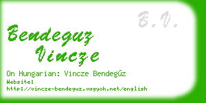 bendeguz vincze business card