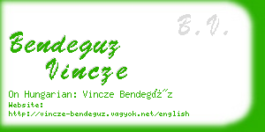 bendeguz vincze business card